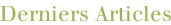 Derniers Articles